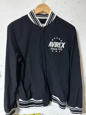 AVIREX 바시티 자켓 네이비 M 나일론