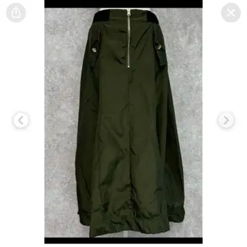 카키 MA-1 플레어 스커트