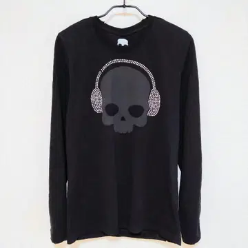 하이드로겐 Hydrogen 스컬 롱T 큐빅 스터드 새상품급