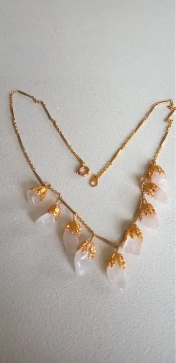 C13 크리스탈 펜던트 목걸이 골드