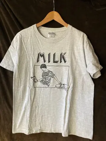 레어 MILK 프린트 T셔츠 punk 나고야 밴딩 밀크 INA