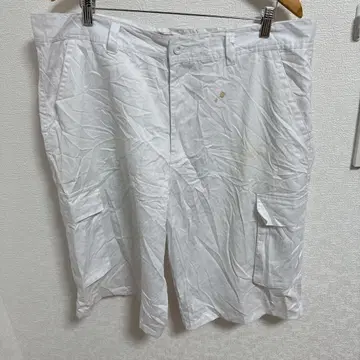 레어 VINTAGE HARLEM 화이트 카고 숏팬츠 40