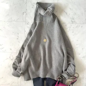 새상품급 스픽 앤 스팬 캐시미어 울 터틀 풀오버 일본제 루즈핏