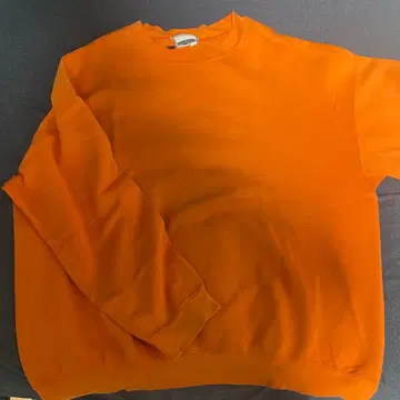 Lee 헤비 웨이트 맨투맨 오렌지 무지 트레이닝복 남성용