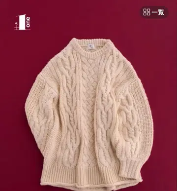 JEANASIS eL+1 3G 빅 케이블 풀오버 아이보리