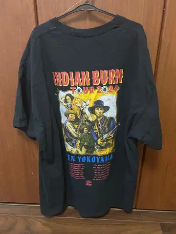 Ken Yokoyama 인디언 앰버 투어 2024 티셔츠 XL