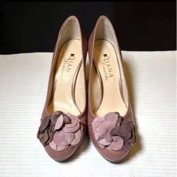 다이애나 DIANA 하이힐 꽃 플라워 더스티 핑크 핑크 베이지