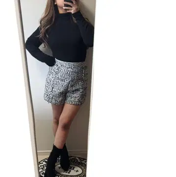 snyfashion 숏팬츠 트위드 라메 팬츠 리엔다 자라