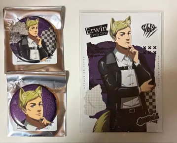 진격의 거인 엘빈 늑대인간 캔뱃지 엽서