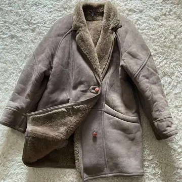 리얼 무스탕 코트 셰어링 가공 내퍼풍 여성용 터키산