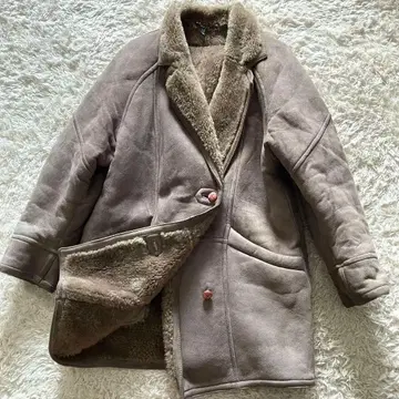 리얼 무스탕 코트 셰어링 가공 내퍼풍 여성용 터키산