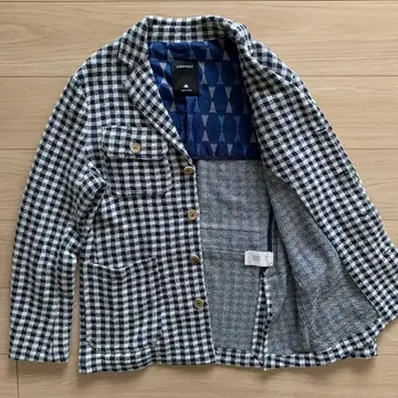 [ 이탈리아제 ] SUNHOUSE 자켓 체크 네이비