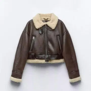 ZARA 더블 페이스 숏 자켓 다크 브라운