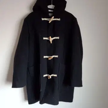 미라 오웬 더플 코트 후드 부착 블랙