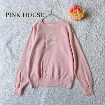 PINK HOUSE 핑크하우스 [ M ] 핑크 트레이닝복 패치워크풍 패턴