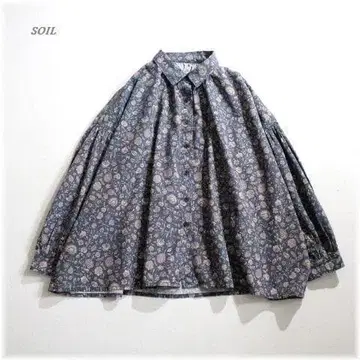 SOIL 소일 인도 면 플라워 프린트 블라우스