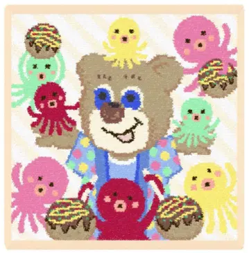 FEILER 러브러리 바이 페일러 나니와 타코야키 테디 손수건