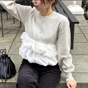 벌룬 티어드 풀오버