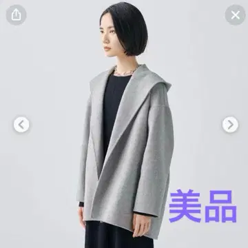 PLST 울 블렌드 리버 하프 코트