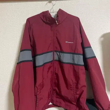 리복 XL 와인 레드 나일론 자켓