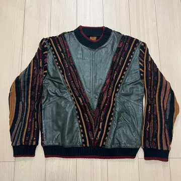 MESA RIDGE 가죽 3D 니트 90s COOGI