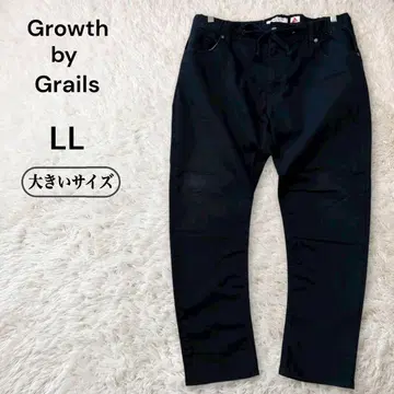 그로스 바이 그레일 조거 스키니 팬츠 면 혼방 빅 사이즈 LL 네이비