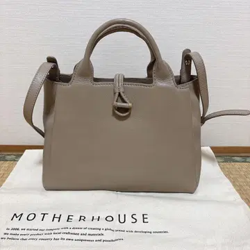 MOTHERHOUSE 베이지 토트백 소우 2웨이 미디엄