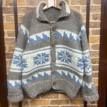 눈꽃 패턴 니트 가디건