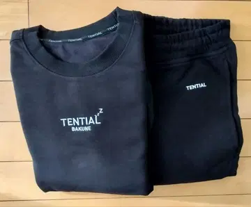 [정품] TENTIAL BAKUNE 맨투맨 남성용 상하의 세트 M