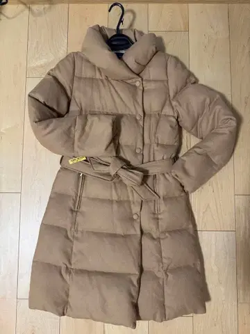 쉽스 다운 코트 롱 카멜