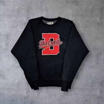 레어 빈티지 90년대 리버스 위브 디트로이트 로고 XL 그레이