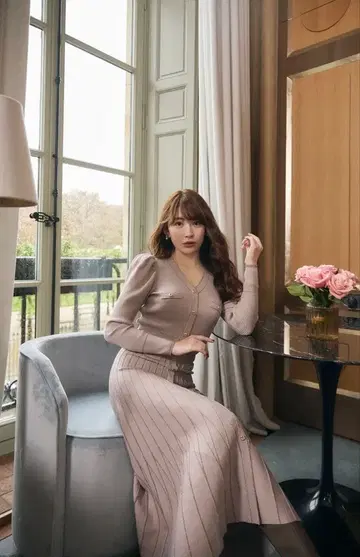 HerLipto Suite RooKnit 롱 드레스