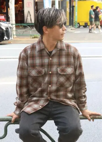 FJ 감수 백넘버 옴브레 보드 셔츠 S 펜들턴 라이트온