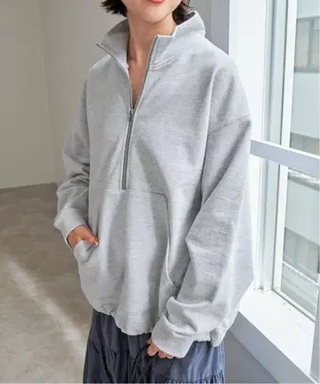 spick&span 하프 지퍼 맨투맨