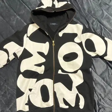 TOMMY 로고 프린트 집업 후드티