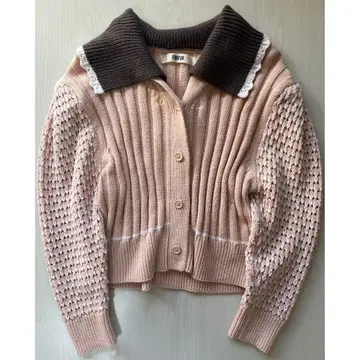 FURFUR 니트 가디건 핑크