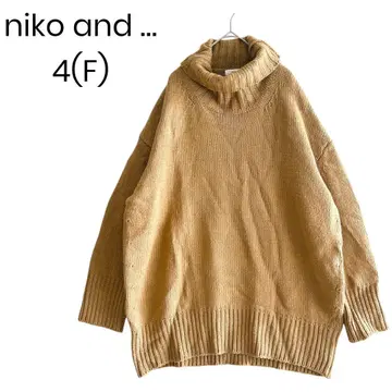 [ nikoand ] 터틀넥 니트 오버 사이즈 내추럴 F 1498