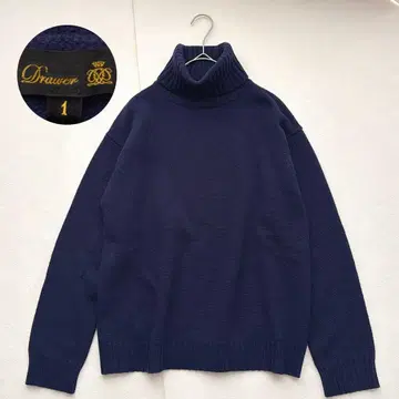 Drawer 캐시미어 터틀넥 니트 네이비 사이즈 1 드로어