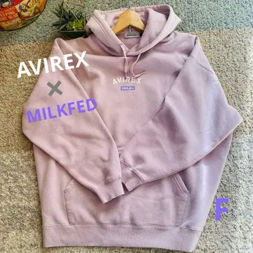 [ AVIREX MILKFED ] 콜라보 후드티 핑크 프리 사이즈