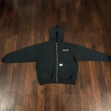 SEQUENS 풀 집업 후드티 블랙