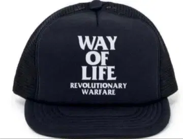 미사용 새상품 MESH CAP WAY OF LIFE BLACK 블랙