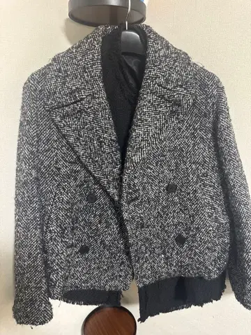 트위드 더블 브레스트 테일러드 자켓