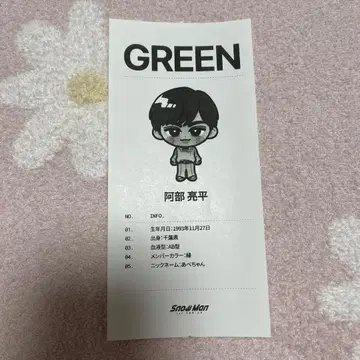 SnowMan POP UP 아베 료헤이 진단서