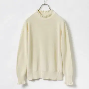 츠무구 tumugu 랜덤 리브 니트 프릴 하이넥