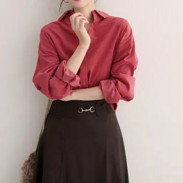 natural couture 코듀로이 오버 사이즈 셔츠