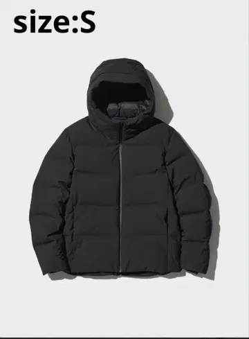 유니클로 심리스 다운 후드티