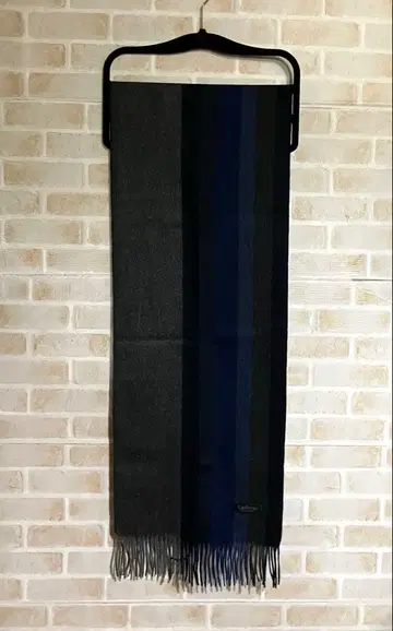 미사용 새상품 Cashmee 카슈미어 100% 보더 머플러