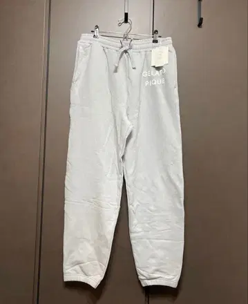 새상품 젤라또피케옴 코튼 파일 롱 팬츠 로고 라이트 블루 L