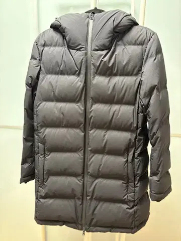 UNIQLO 심리스 다운 코트 남성용 S 블랙