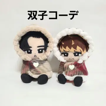 2개 세트 Snow Man 스노치루 치루누이 의류 복슬복슬한 의류 트윈룩